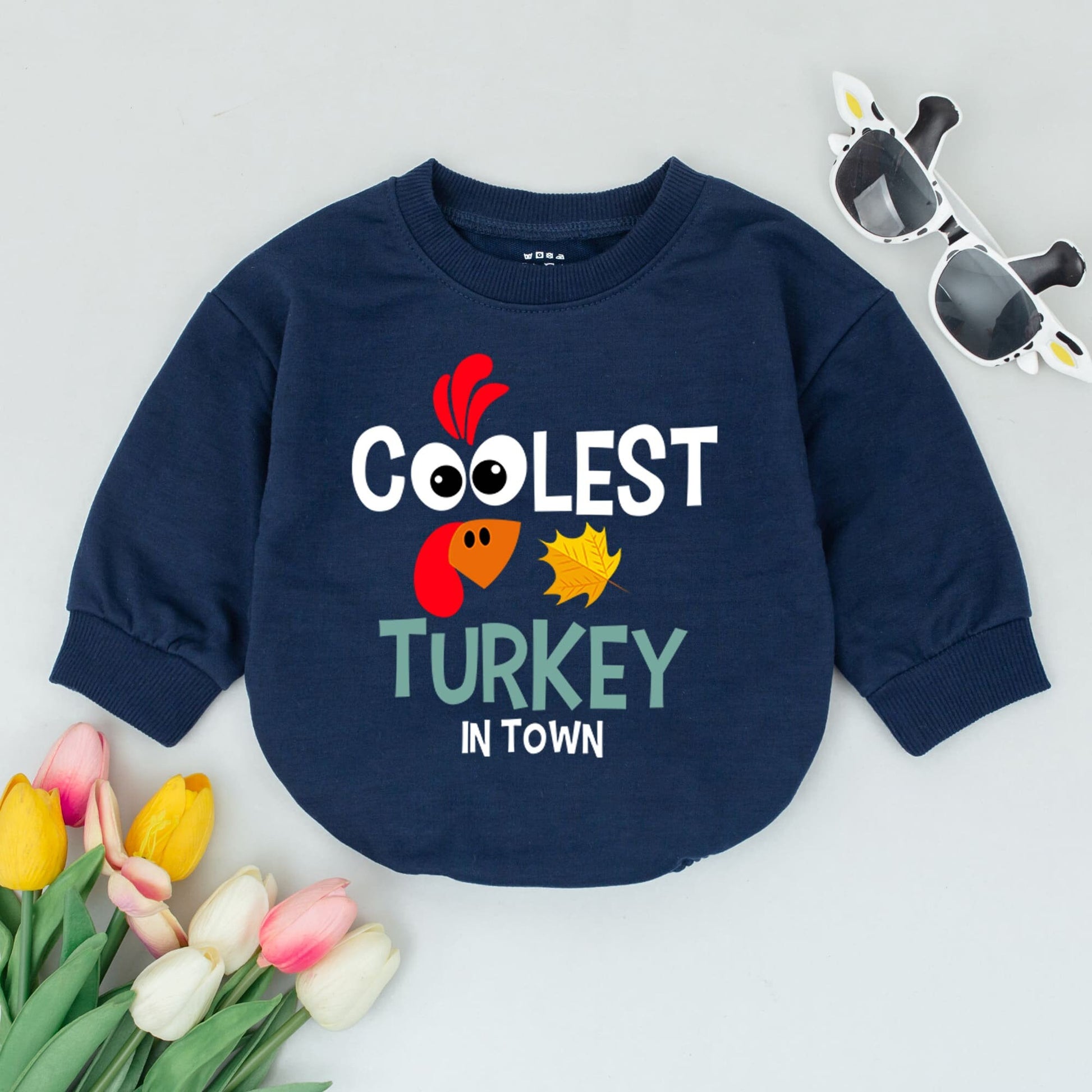Retro Thanksgiving Baby Romper: Cute & Cozy Autumn Bodysuit Gift
