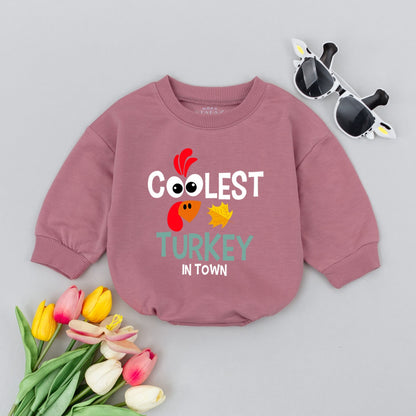 Retro Thanksgiving Baby Romper: Cute & Cozy Autumn Bodysuit Gift