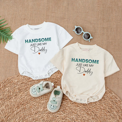 Daddy & Me First Father's Day Romper – Baby Boy Short Sleeve Outfit