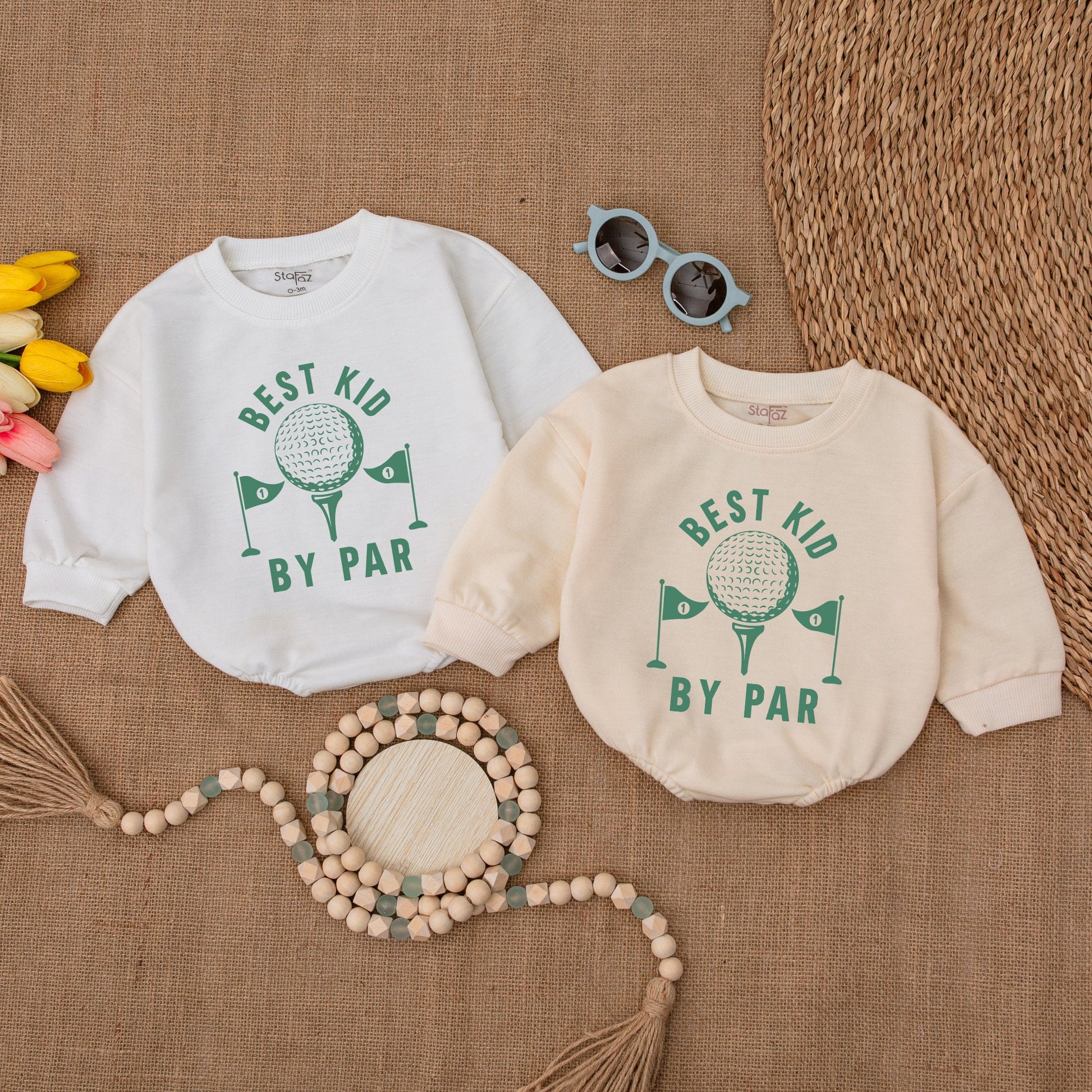 Best Kid By Par Golf Baby Romper Father's Day Gift Cute Golfing Bodysuit for Newborn Boys Bubble Romper