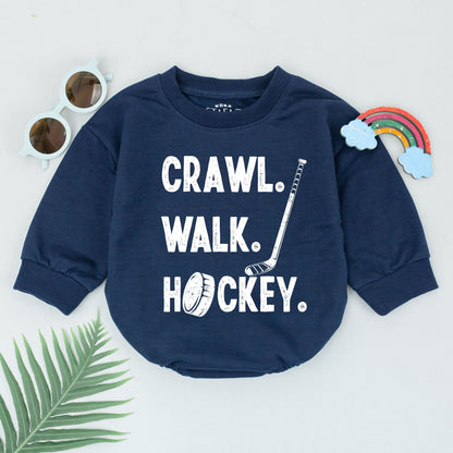 Retro Hockey Baby Romper - Perfect Father's Day Gift for Little Fans
