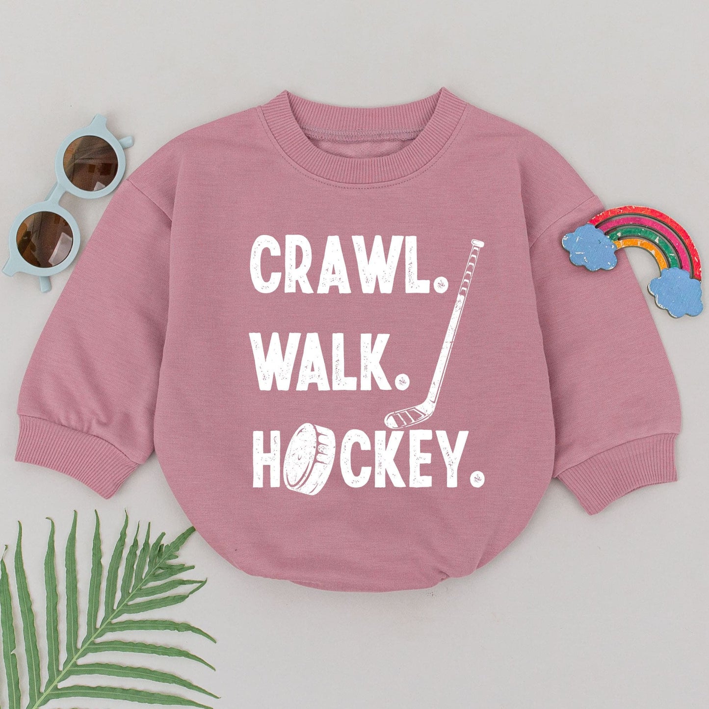 Retro Hockey Baby Romper - Perfect Father's Day Gift for Little Fans