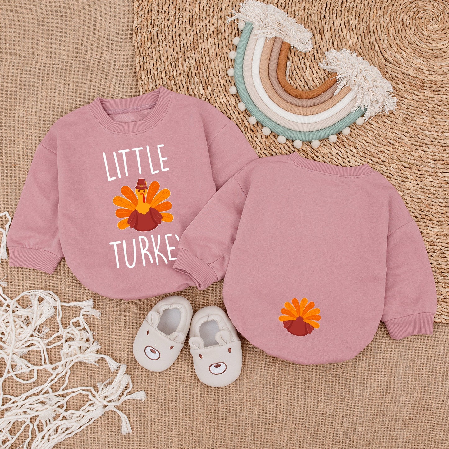 Thanksgiving Baby Romper - Infant Outfit for Gender Reveal & First Thanksgiving