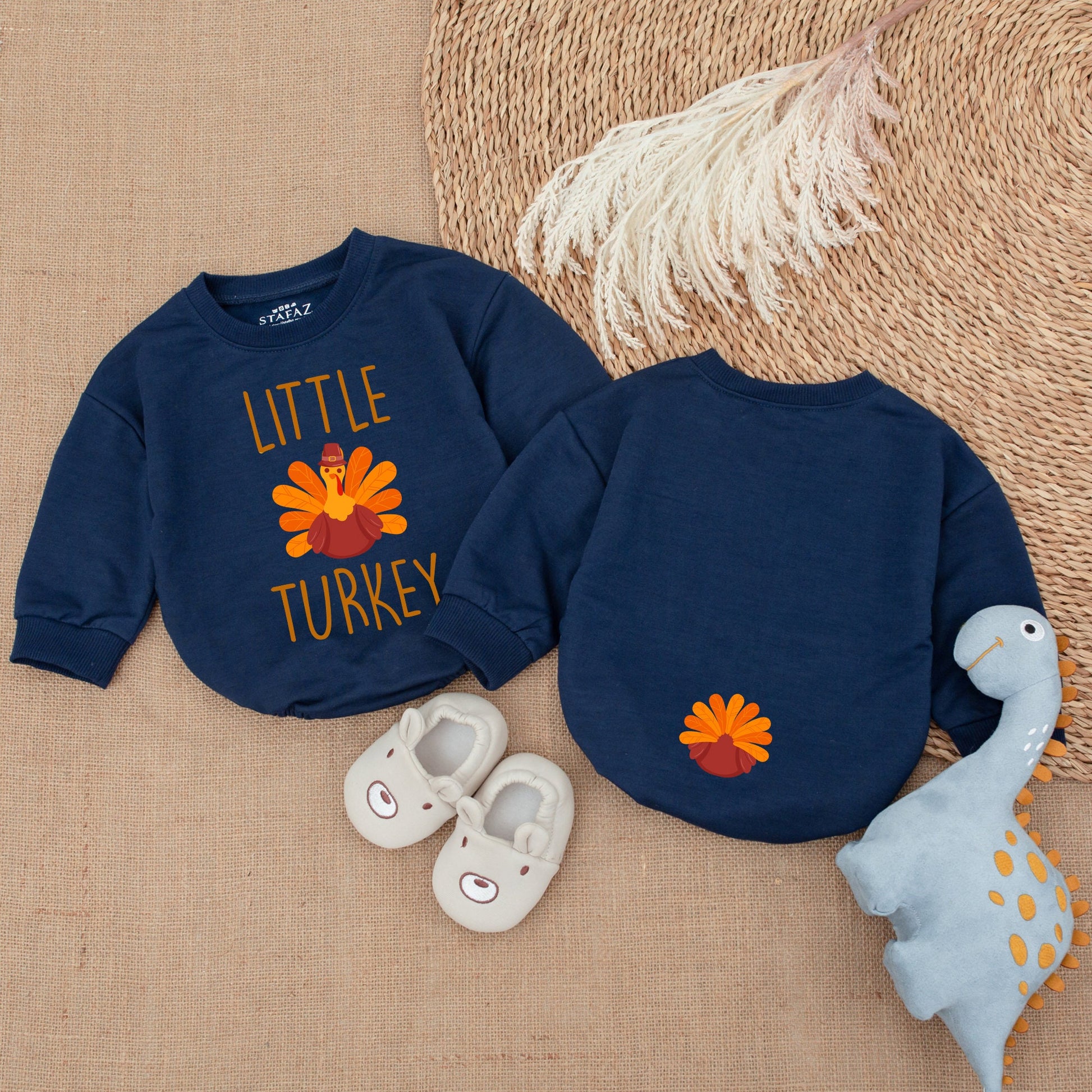 Thanksgiving Baby Romper - Infant Outfit for Gender Reveal & First Thanksgiving