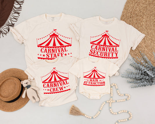 Carnival Birthday Crew Tee: Matching Family, Ring Leader & Main Attraction