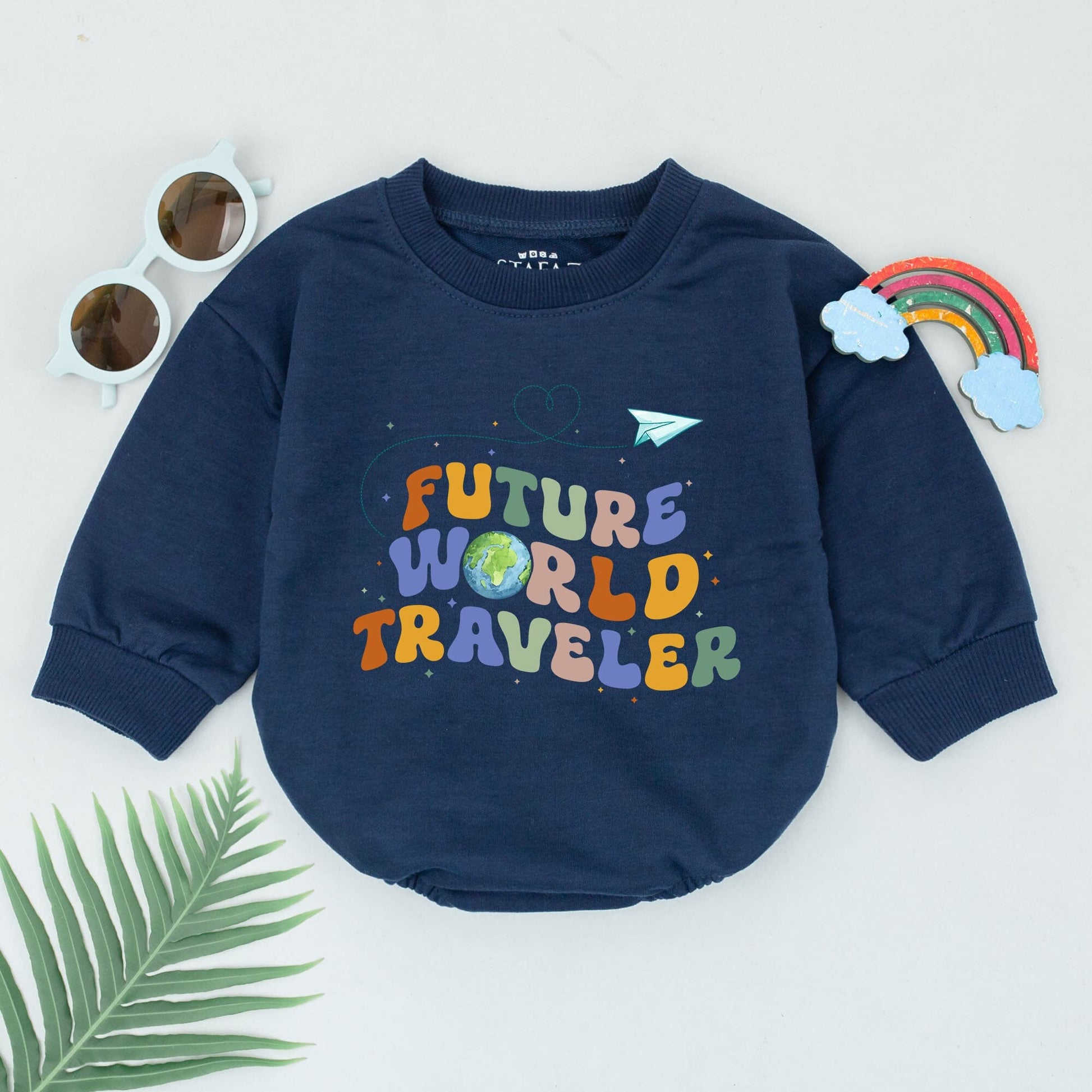 Future World Traveler Baby Romper | New Little Travel Buddy Outfit Gift for Girls | Adventure Begins Newborn Bodysuit Travel Baby Shower