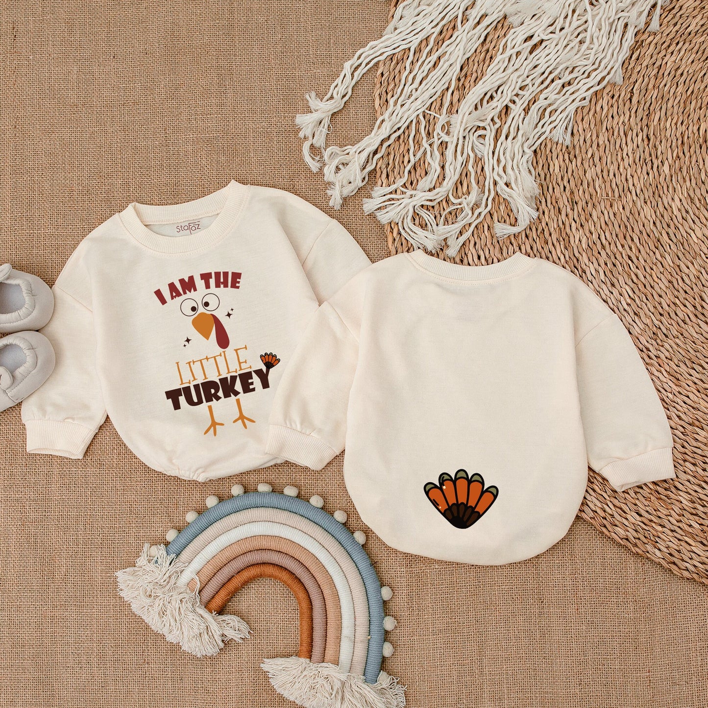 Thanksgiving Romper - Infant Outfit for First Fall & Gender Reveal