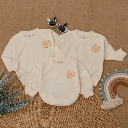 Wonderfully Made Christian Baby Romper, Religious Bodysuit, Psalm 139:14 Toddler Sweatshirt, Sun & Stars, Cute Faith Shirt, Baby Shower Gift, Orange & Green
