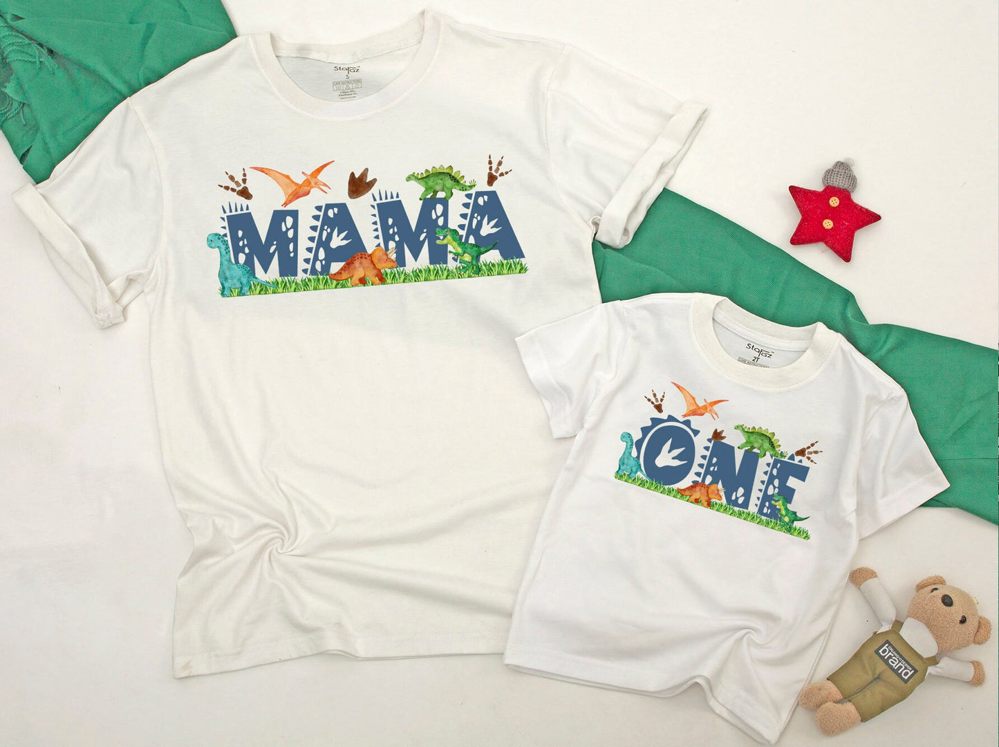 Dino Birthday Family Matching Shirts Mama Daddy Sister Brother Custom Dinosaur Party Outfits