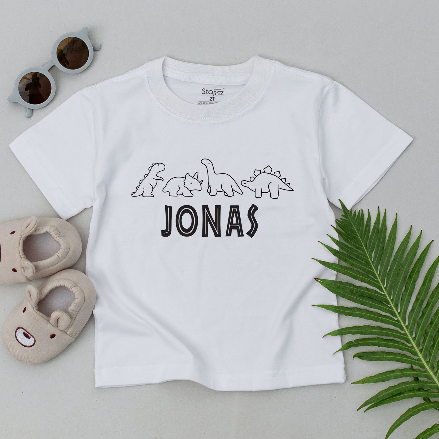 Personalized Dinosaur Name T-Shirt for Boys, Custom Jurassic Toddler Outfit, Universal Theme Park, Dinosaur Gift for Baby, Cute Dino Tee, Boy Clothes 138