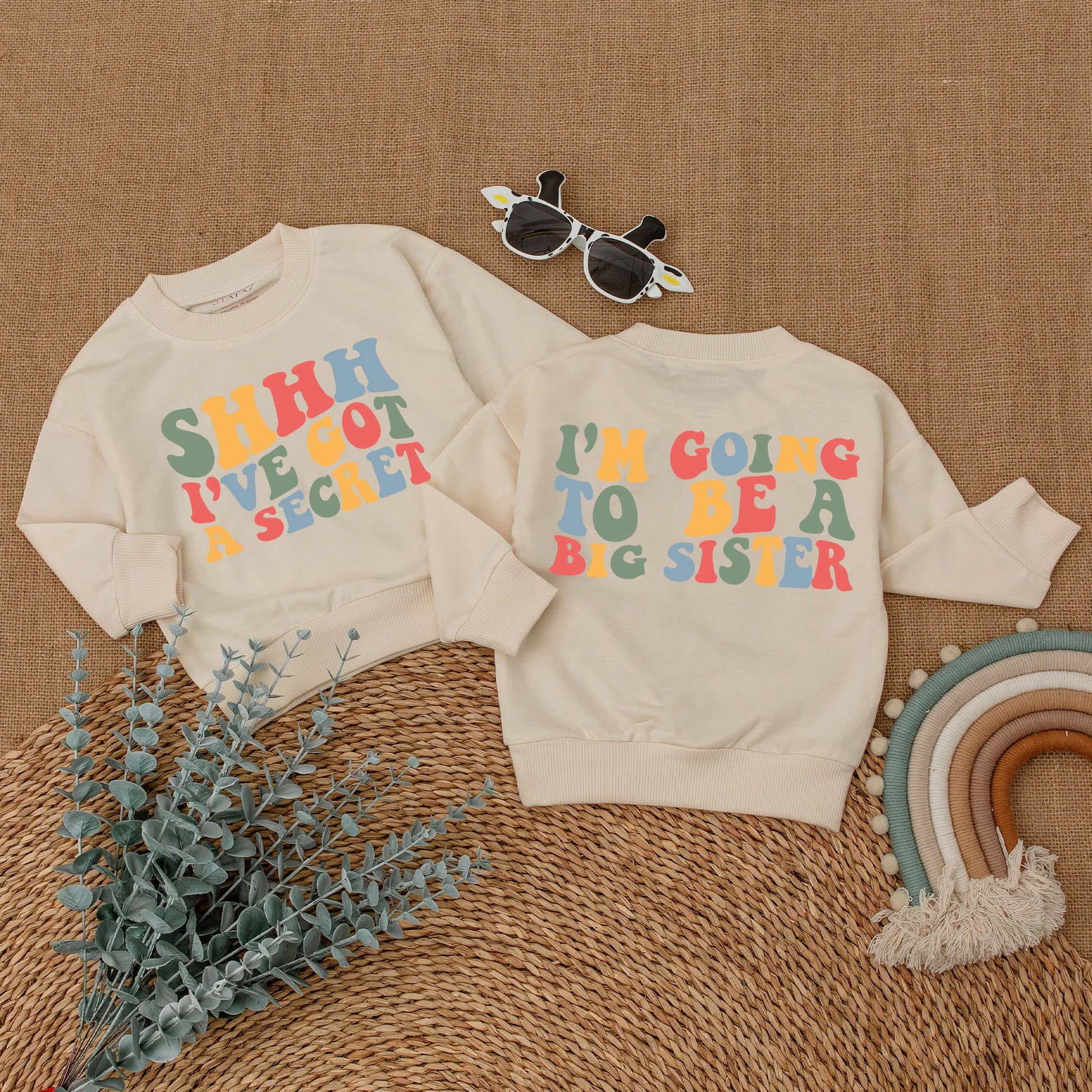 I've Got A Secret Big Sister Romper Baby Girl Announcement Outfit Newborn Bodysuit Sweatshirt T-Shirt Clothing Toddler New Baby Gift Comfortable