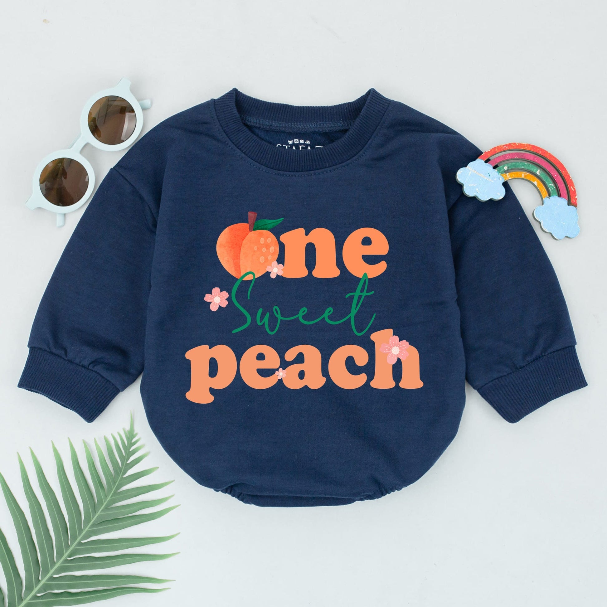 Sweet One Peach Birthday Romper, First Birthday Girl Outfit, Baby Bodysuit, Party Bubble Romper, Shower Gift, Cute 1st Birthday Outfit, Baby Girl (139)