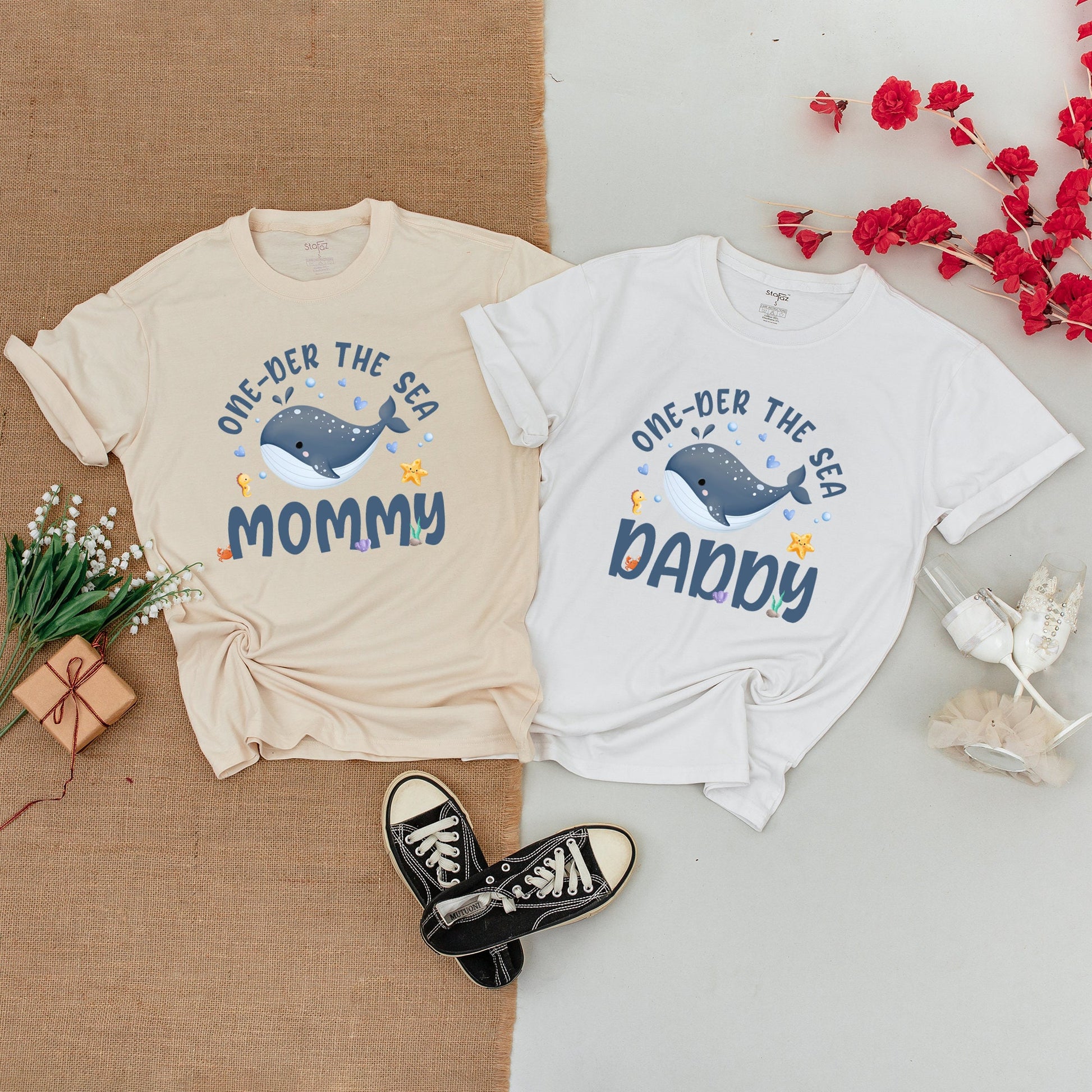 Ocean-Themed Family Shirts, 1st Birthday Outfit, Custom Baby Romper