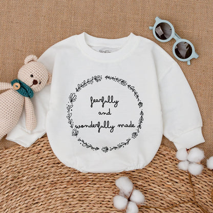 Faithful Baby Romper, Christian Miracle Bodysuit, Religious Coming Home Outfit, Natural Infant Bubble Romper, Newborn Gift, Baptism Outfit 136 char