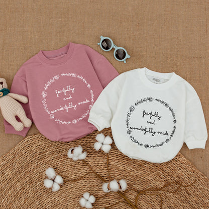 Faithful Baby Romper, Christian Miracle Bodysuit, Religious Coming Home Outfit, Natural Infant Bubble Romper, Newborn Gift, Baptism Outfit 136 char