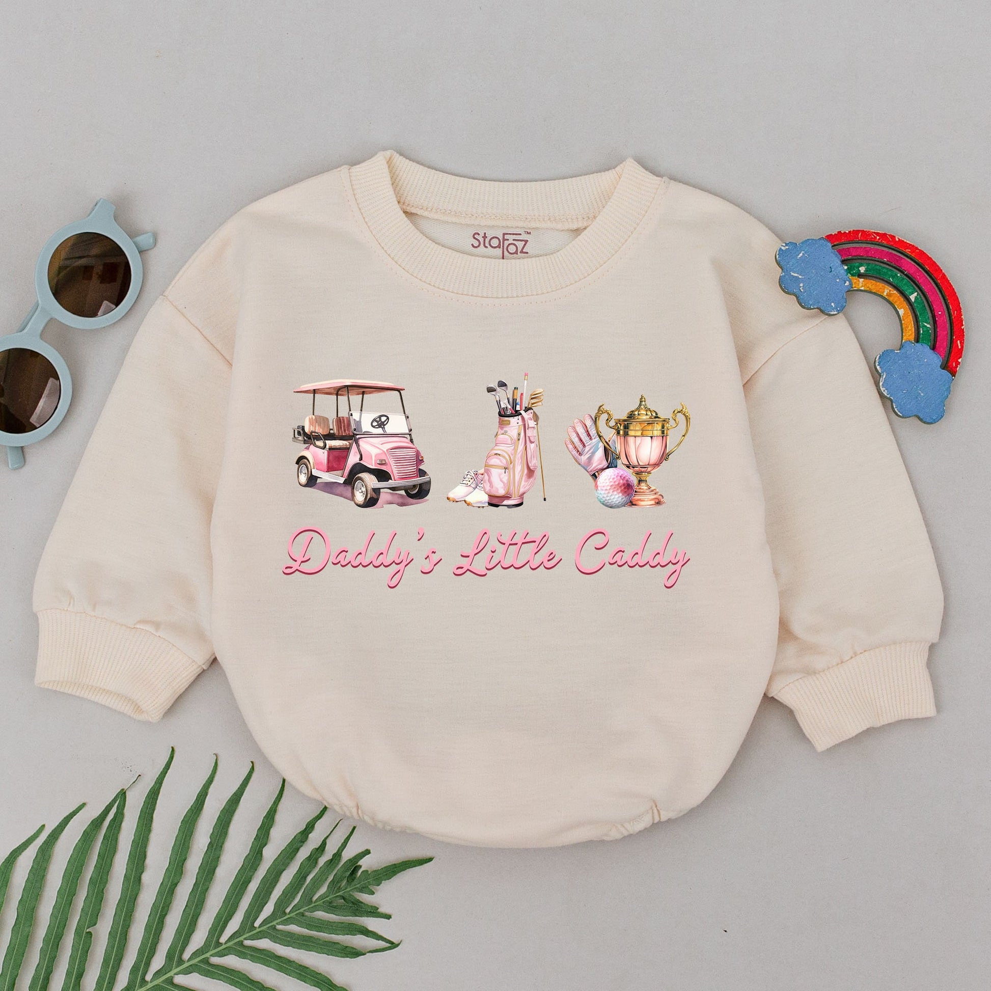 Daddy's Golf Buddy Romper: Future Pro, Pink Bodysuit Father's Day