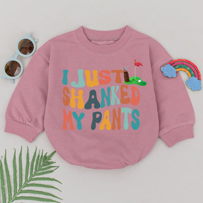 I Just Shanked My Pants Romper Retro Golfer Buddy Bodysuit Baby Boy Golf Outfit Future Golfer Teal Orange Yellow Salmon