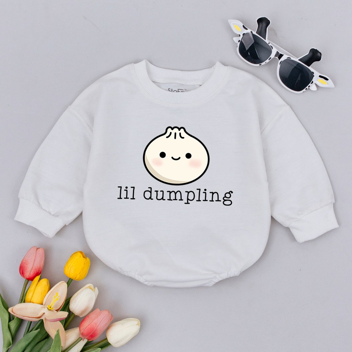 Lil Dumpling Bodysuit: Vegan Baby Costume & Shower Gift Delight