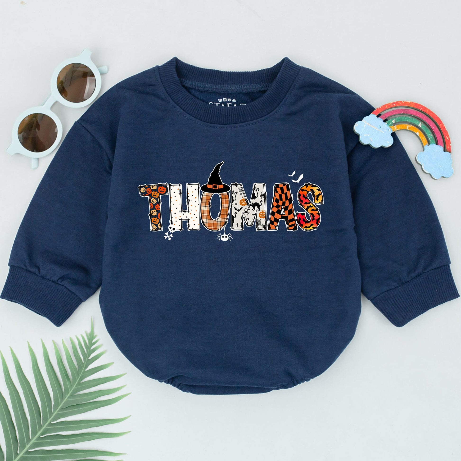 Spooky Personalized Baby Romper - Halloween Costume & Shower Gift