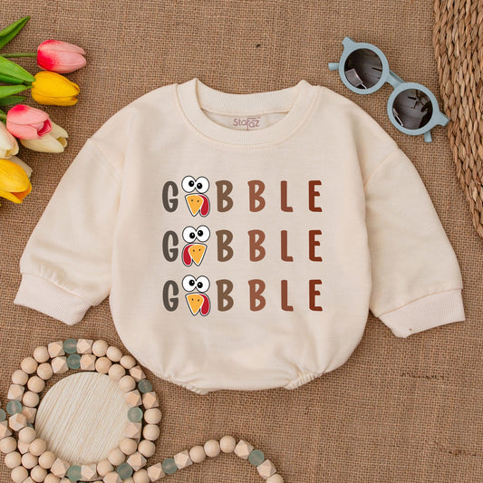 Thanksgiving Baby Bodysuit: Cute Turkey Bubble Romper Outfit