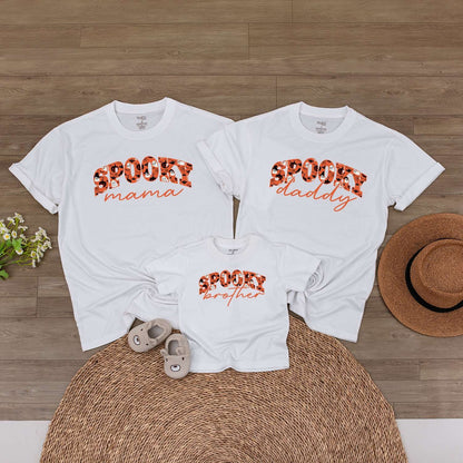 Matching Family Fall Outfit: Baby Romper, Kid’s Tee, Spooky Costume