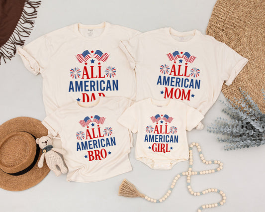 Patriotic Birthday Family Shirts: Dad & Baby 4th of July Outfits  