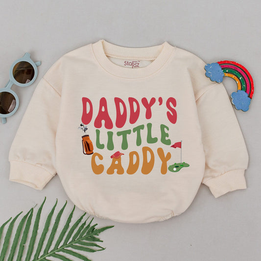 Newborn Baby Boy Golf Romper Bodysuit - Daddy's Little Caddy Outfit