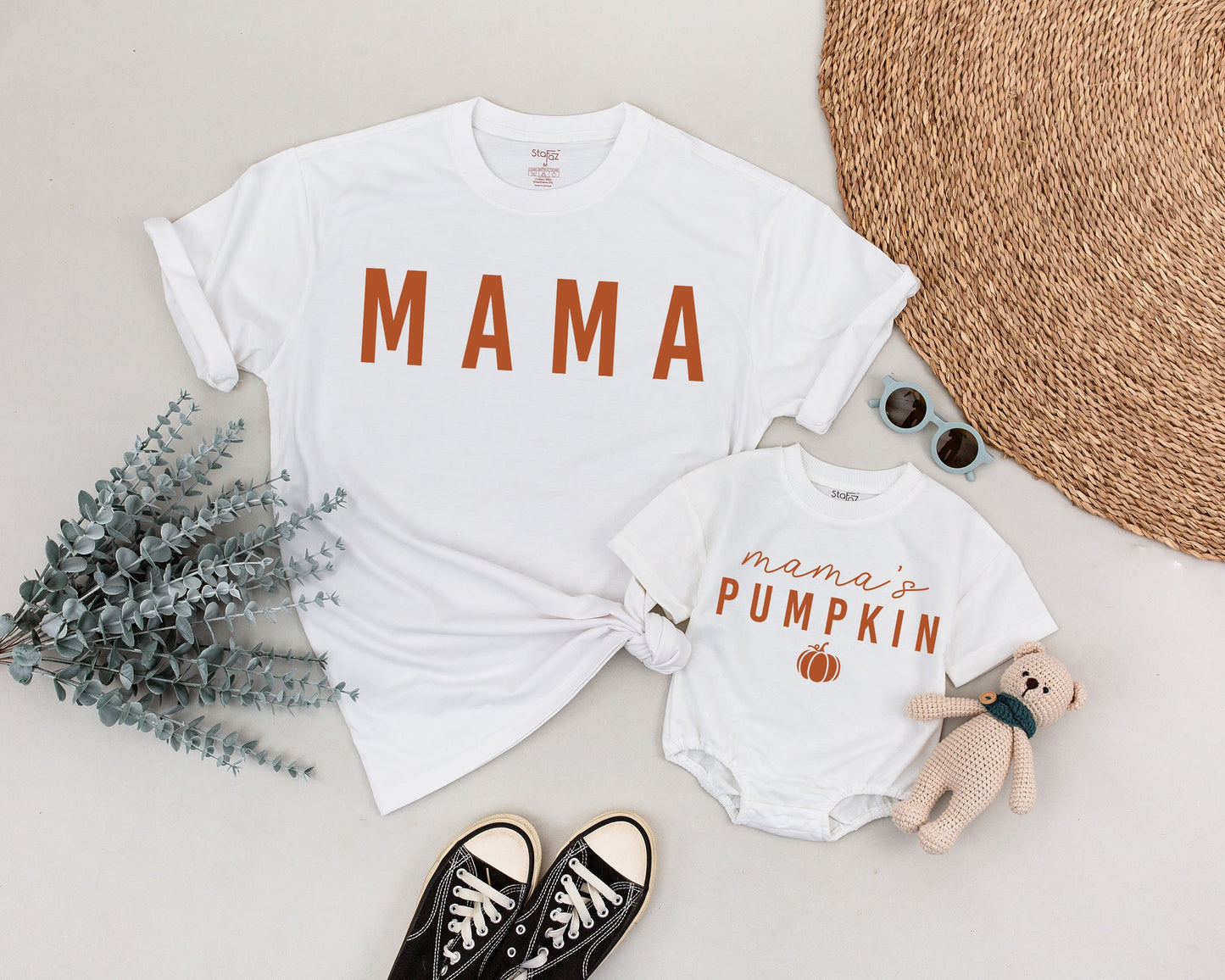 Matching Pumpkin Shirts for Mommy and Me – Fall Family Outfits