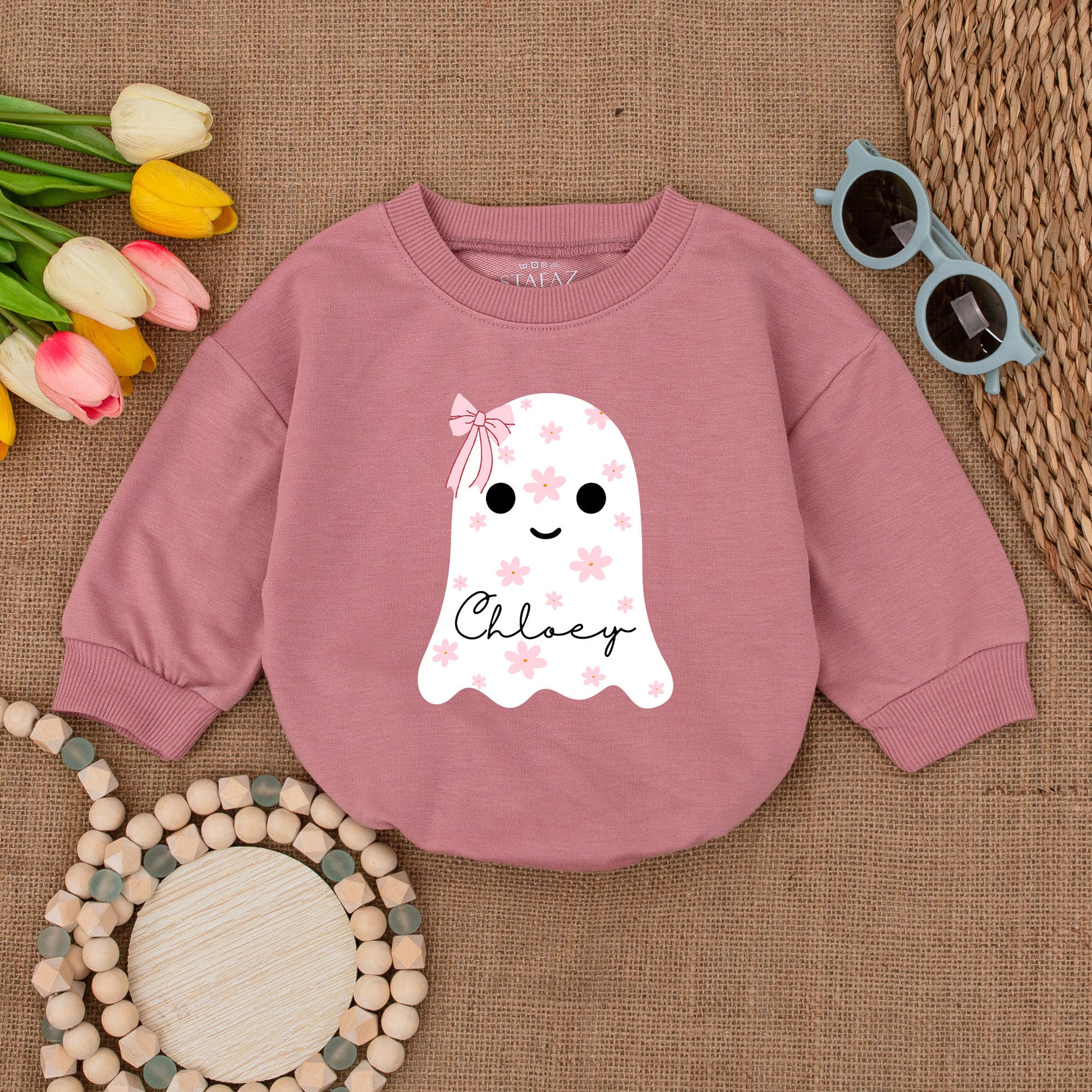 Personalized Boo Halloween Baby Romper - Cute Fall Baby Outfit Gift