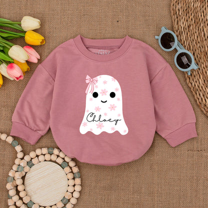 Personalized Boo Halloween Baby Romper - Cute Fall Baby Outfit Gift