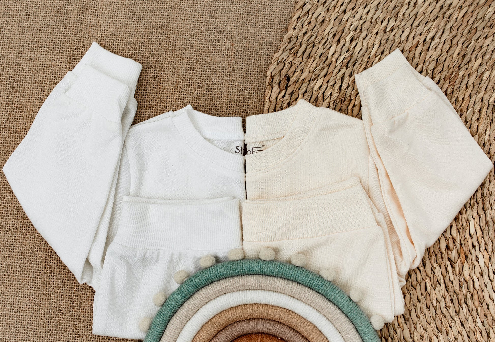 Matching Family Outfits: Baby Romper, Sweater & Sibling Shirts