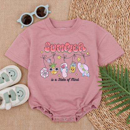 Summer Baby Girl Bubble Romper with Watermelon Letters Pineapple Flip Flops & Sun Hat Adorable Summer Outfit Baby Shower Gift