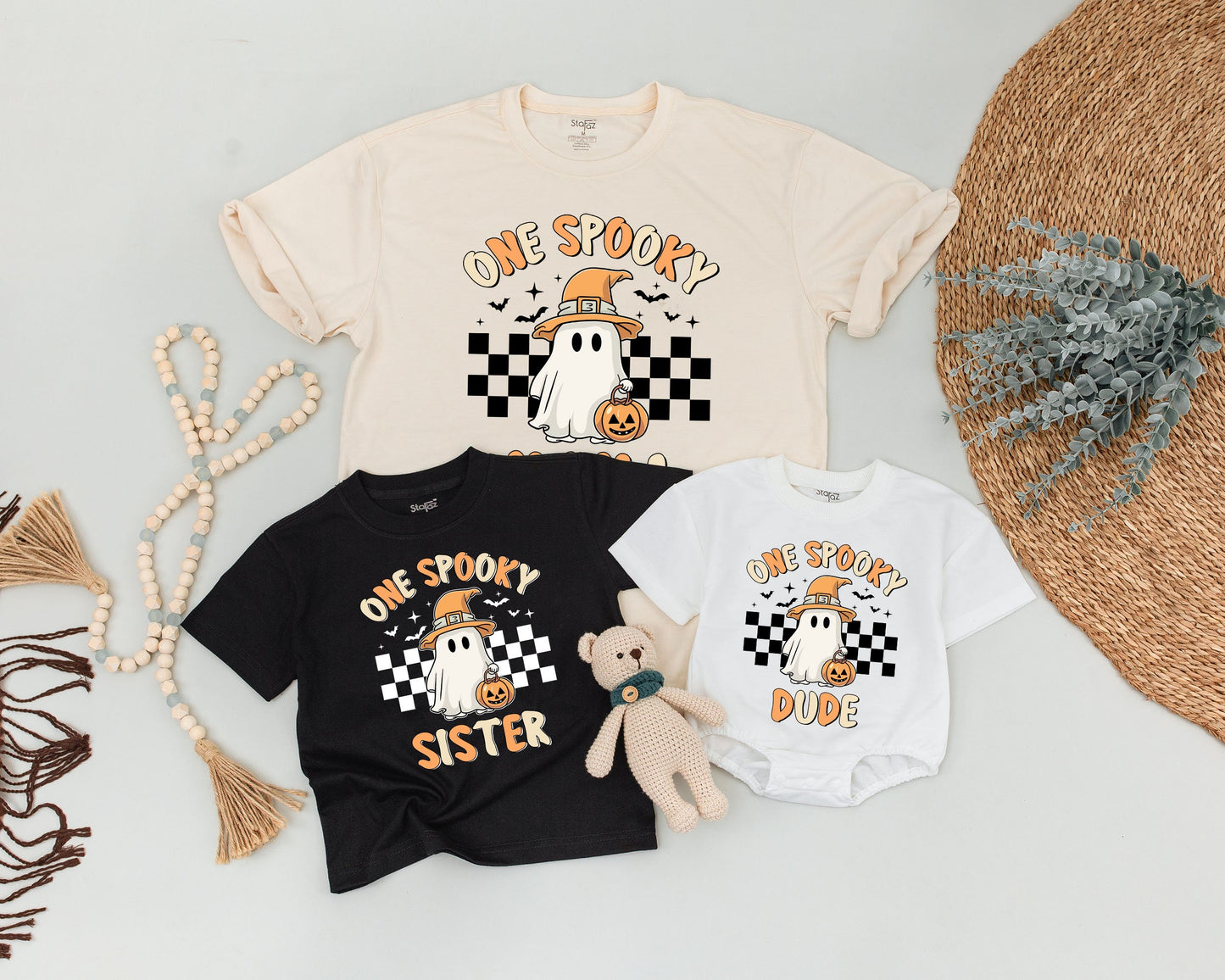 Spooky Dude Family Shirts: Retro Halloween & Fall Baby Outfits