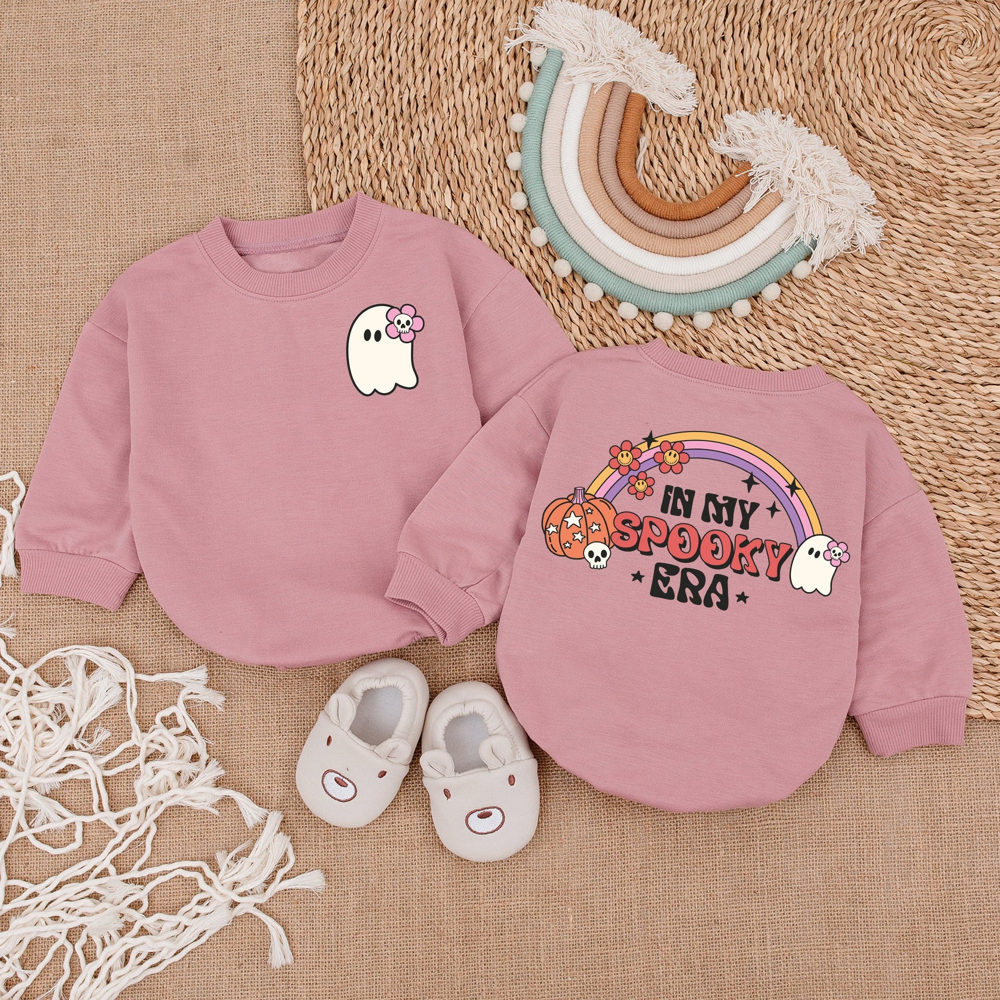Halloween Baby Bodysuit - Retro Ghost Infant Romper - First Outfit