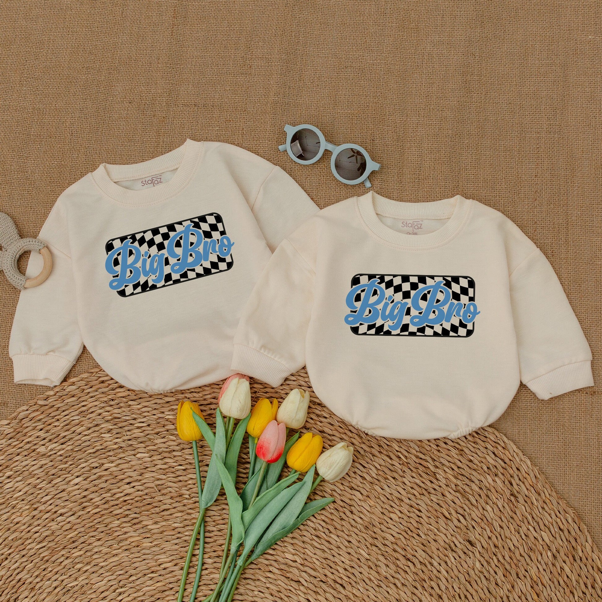 Big Brother Baby Romper Bodysuit Sweatshirt Matching Sibling Set Pregnancy Announcement Baby Shower Gift
