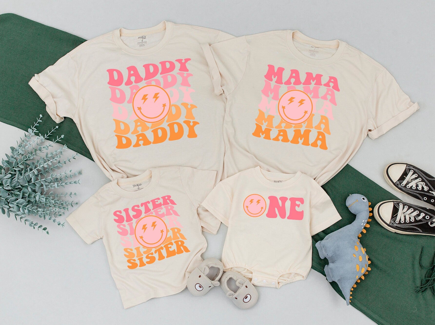 Retro "One Happy Dude" Birthday Shirt – Family Matching Outfit