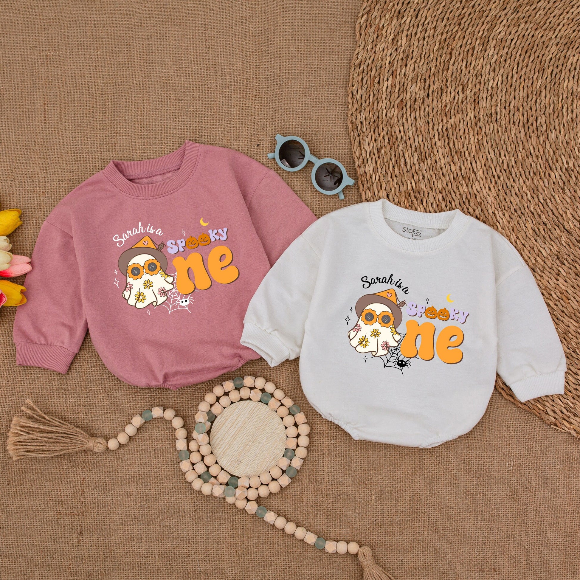 Groovy Spooky One Halloween Romper: 1st Birthday Baby Outfit
