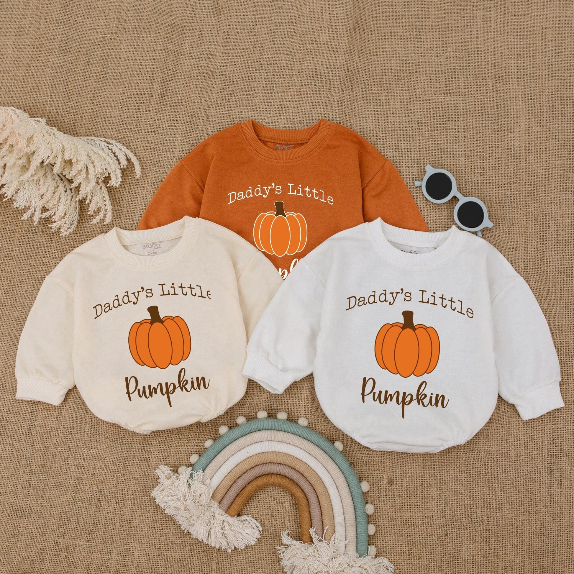 Pumpkin Baby Bodysuit – Thanksgiving Romper for Daddy's Little Cutie  