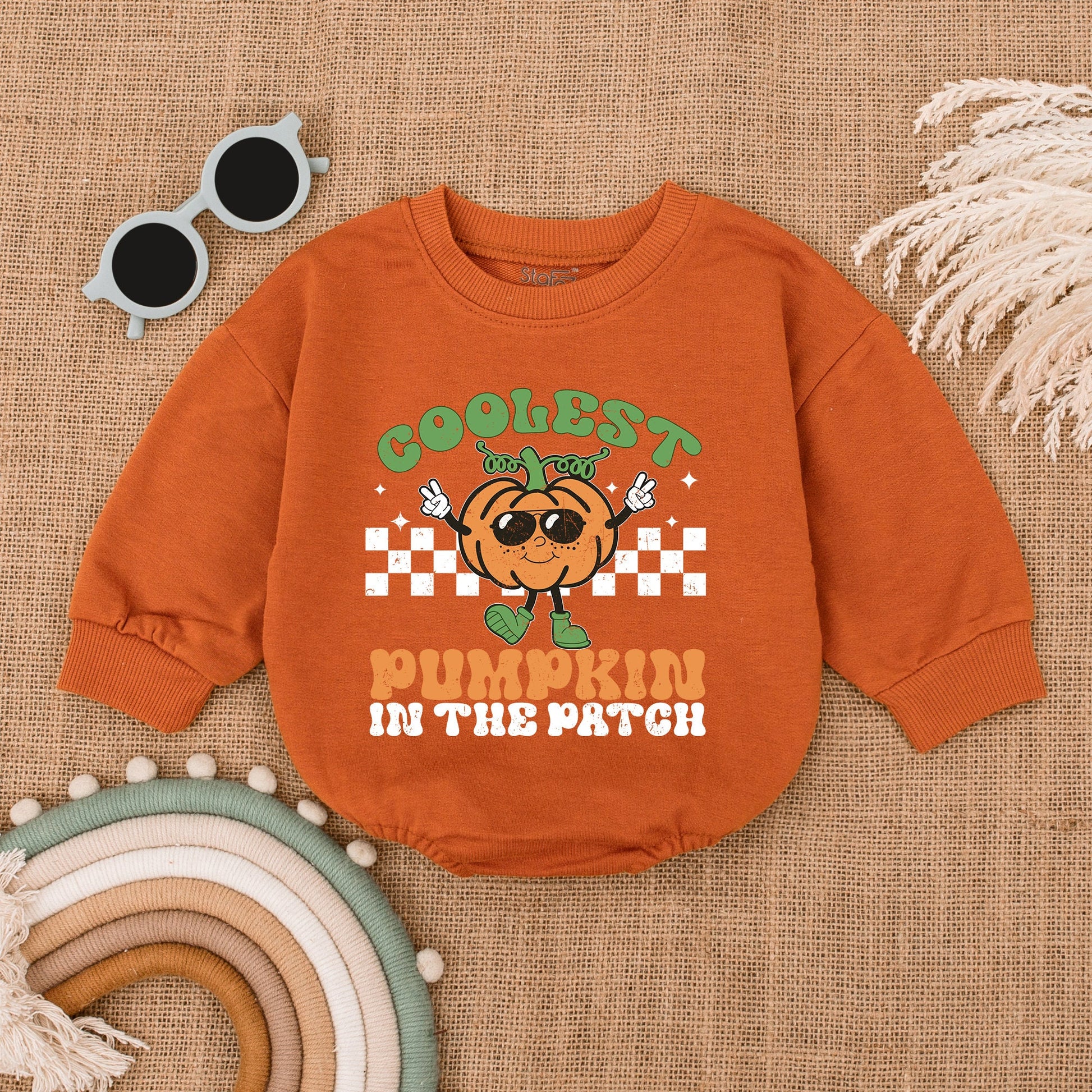 Pumpkin Bubble Romper: Baby Thanksgiving & Halloween Bodysuit