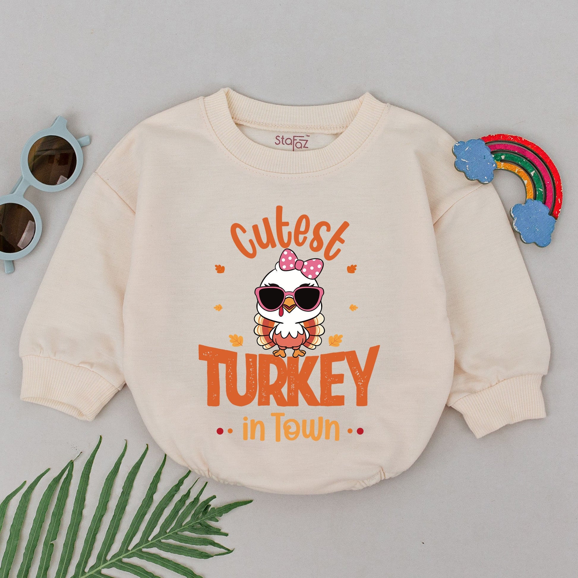 Adorable Thanksgiving Turkey Romper Outfit for Baby Boys & Girls