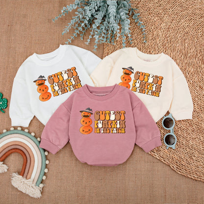 Cutest Pumpkin Baby Romper - My First Halloween Outfit Baby Boy or Girl Clothes Thanksgiving Romper Newborn Gift