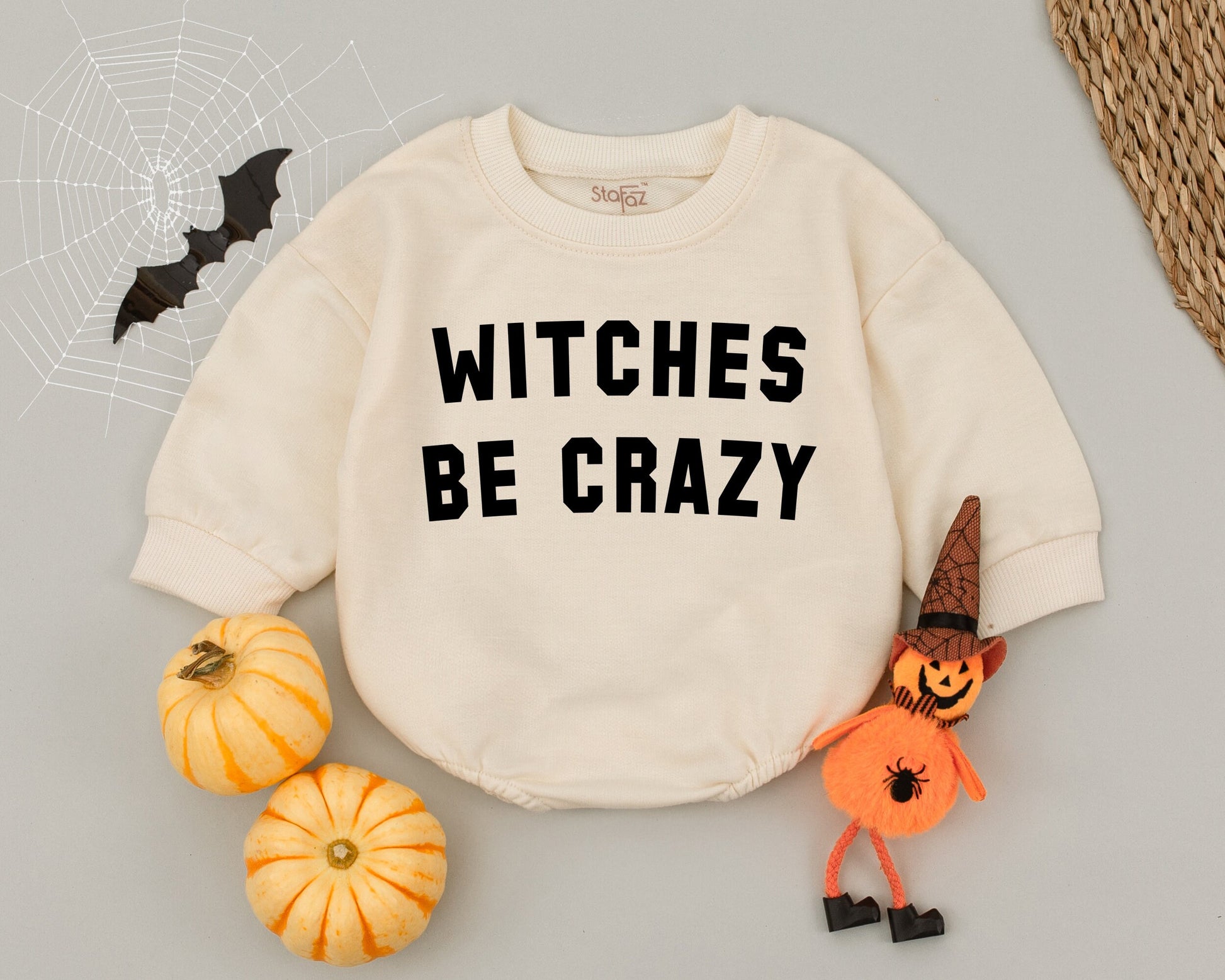 Cute Witchy Romper for Toddlers - First Halloween Baby Outfit