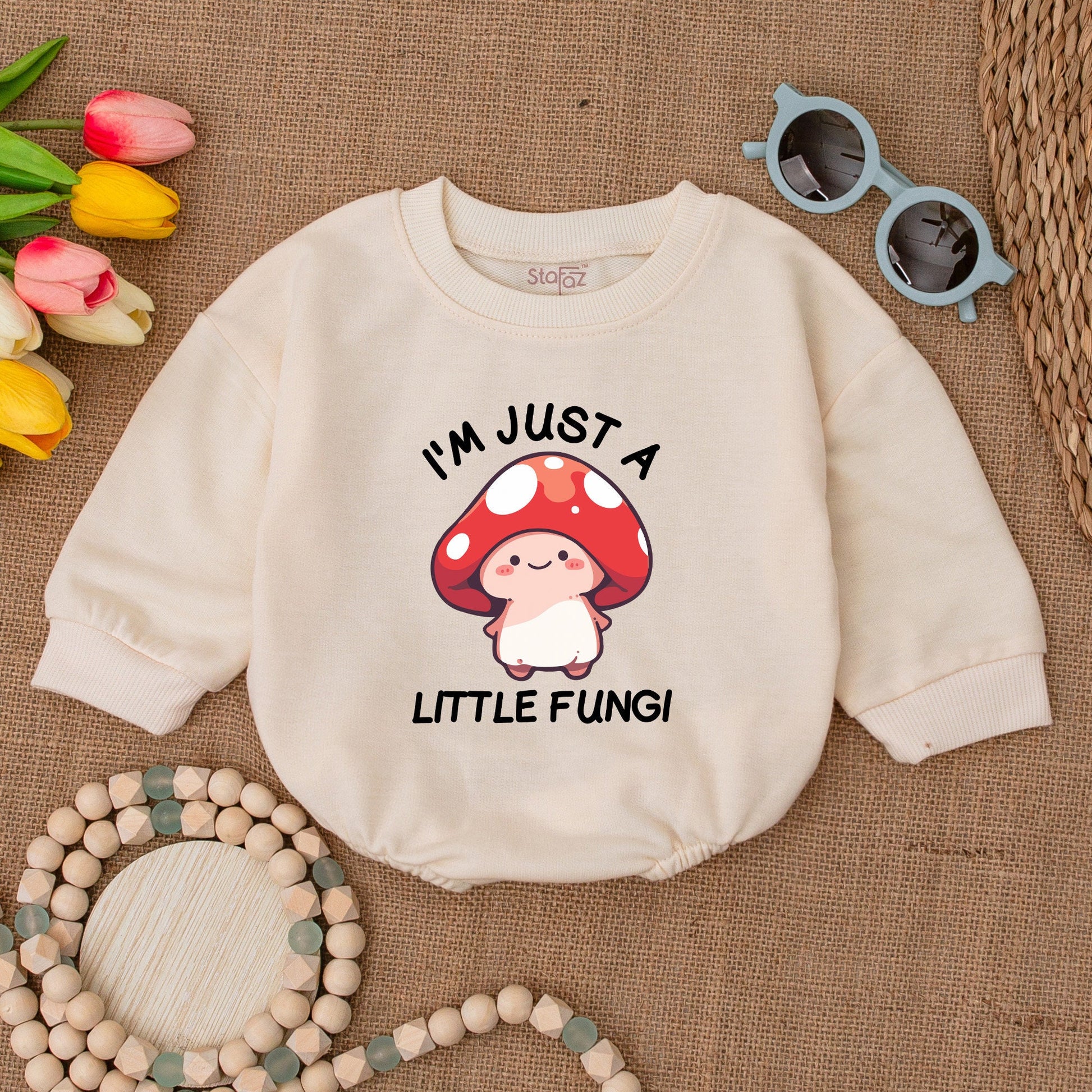 Mushroom Baby Bodysuit - Cute Cottagecore Romper, Newborn Gift