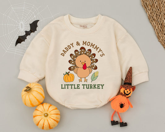 First Thanksgiving Turkey Romper: Cute Fall Outfit for Baby Boys & Girls