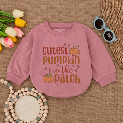 Adorable Pumpkin Patch Romper: Thanksgiving & Fall Baby Outfit