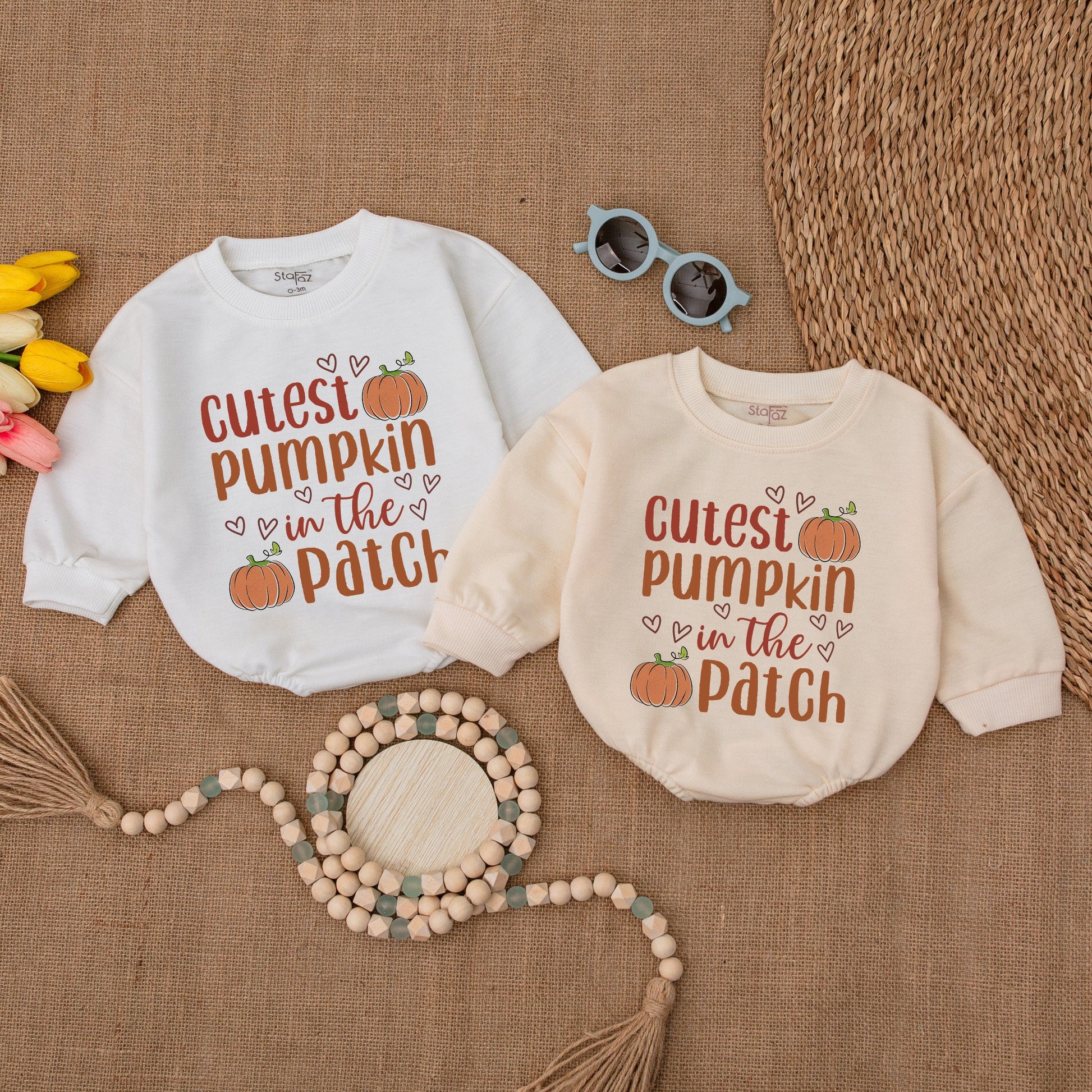 Adorable Pumpkin Patch Romper: Thanksgiving & Fall Baby Outfit