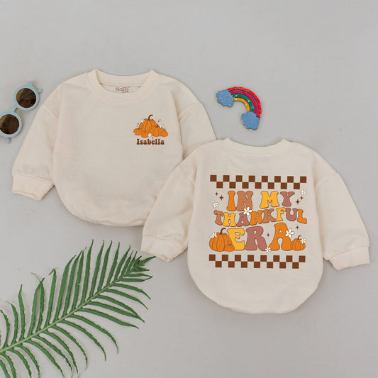 Thankful Era Baby Romper: Fall Pumpkin Spice & Thanksgiving Gift