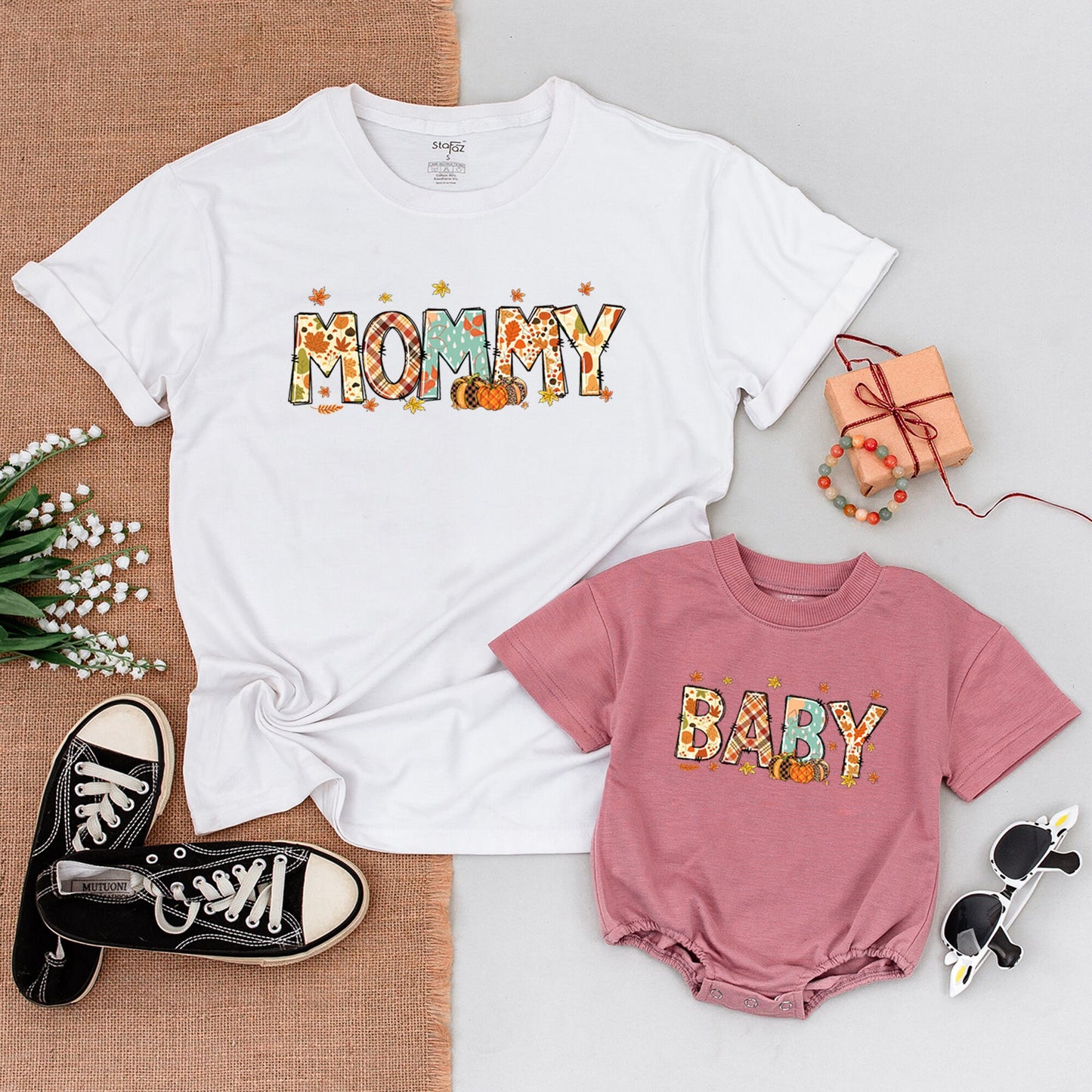 Retro Fall Family Pumpkin Shirts: Matching Outfits for All Ages