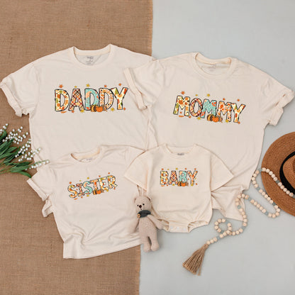 Retro Fall Family Pumpkin Shirts: Matching Outfits for All Ages