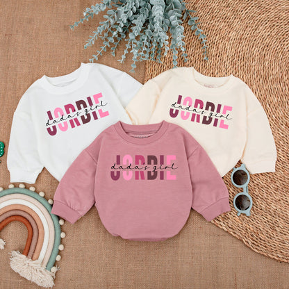 Custom Daddy's Girl Romper Baby Girl Outfit Daddy & Me Bodysuit Cute Gift for Baby Girl Daughter Clothing Newborn